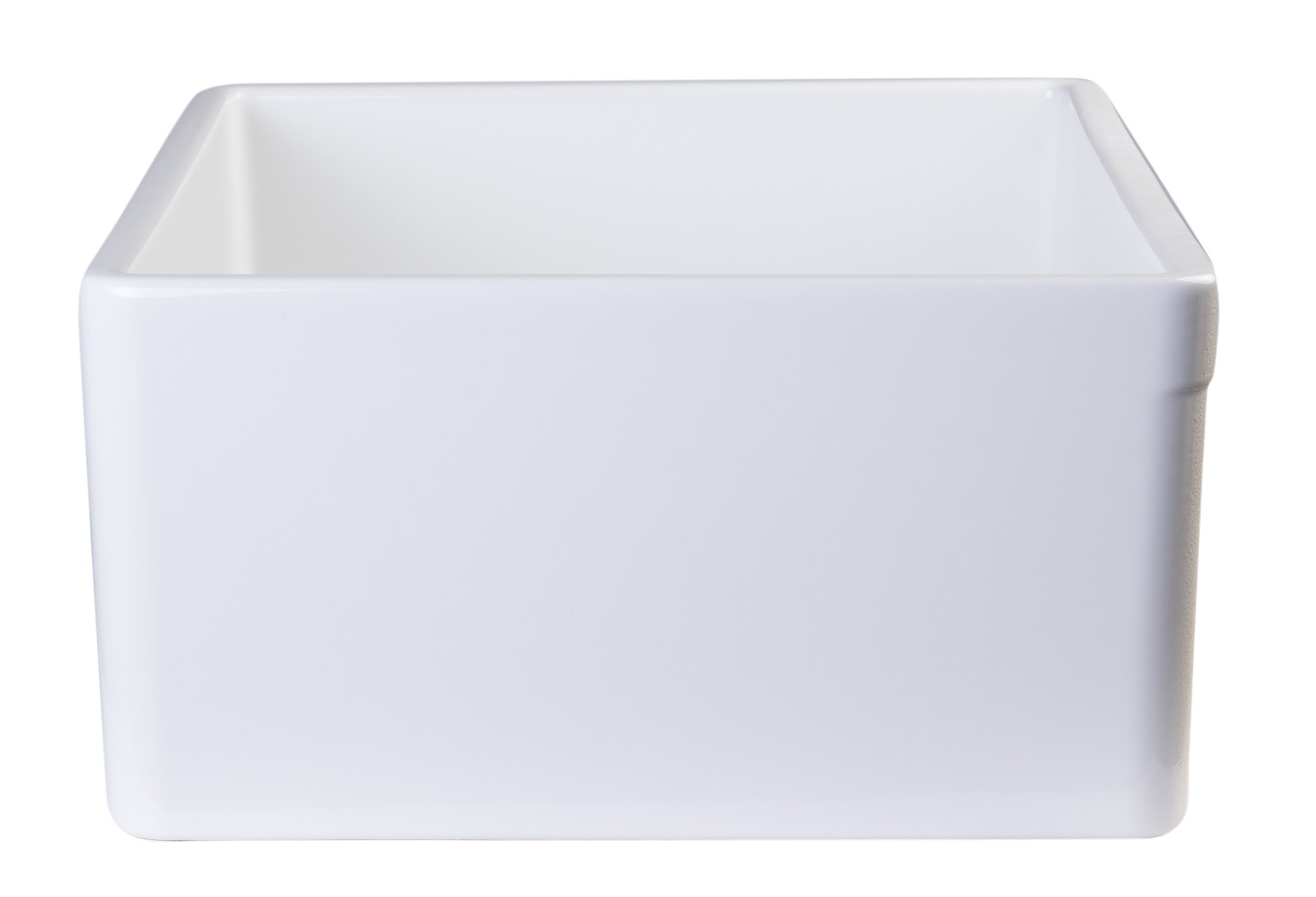 ALFI brand AB505-W 26-Inch Contemporary Smooth Fireclay Farmhouse Kitchen Sink, White