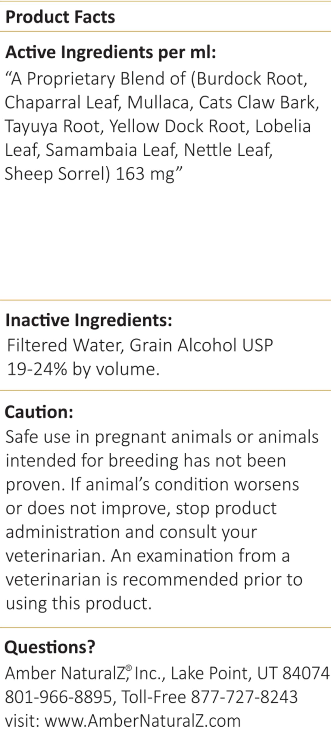 AMBER NATURALZ Tumoxil Deep Skin Health Herbal Supplement for Dogs and Puppies | Canine Herbal Supplement for Skin and Metabolism Support | 4 Fluid Ounce Glass Bottle | Manufactured in The USA