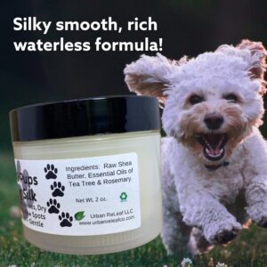 Urban ReLeaf Paws & Pups Silk! Heal, Protect Pets, Dry, Injured, Hot & Raw Spots. Gentle 100% Natural Dog Salve! Shea. Softens Skin & Fur! Relief for Crusty Noses, Torn Pads.