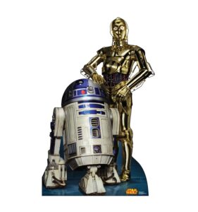 advanced graphics r2d2 & c3po life size cardboard cutout standup - star wars classics retouched