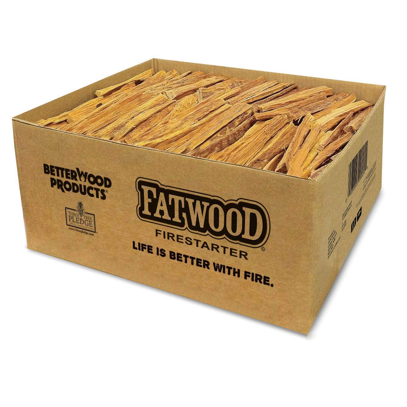 Better Wood Products 1 Pack Fatwood Fire Starter Sticks, Fireplace & Campfires, 50 Lbs