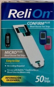 relion comfirm/micro test strips 50 ct