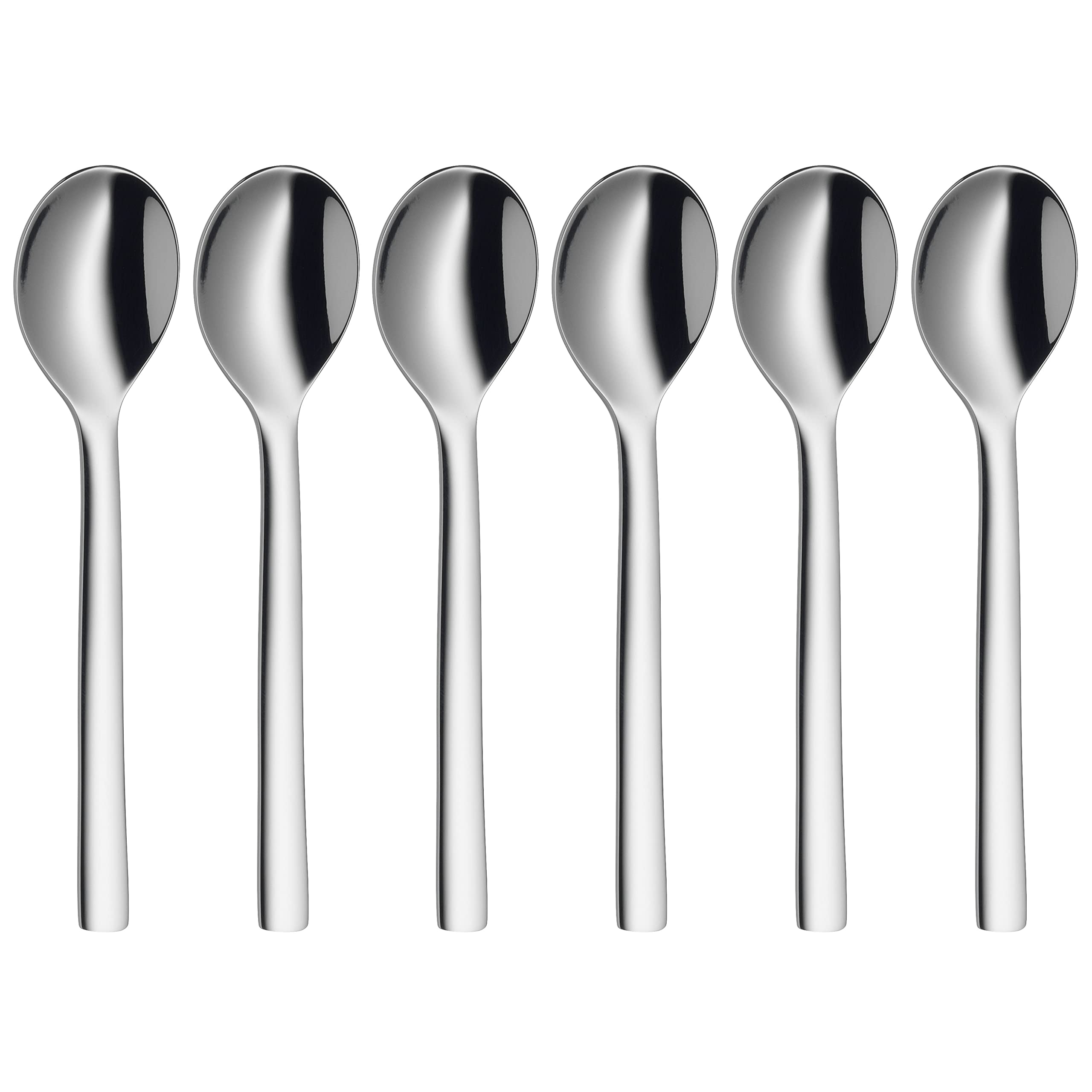 WMF Nuova Set of 6 Coffee Spoons 11 cm Cromargan Polished Stainless Steel Dishwasher Safe