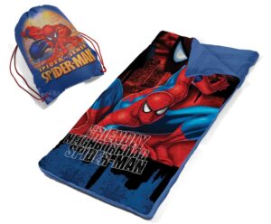 marvel spiderman slumber bag set, multicolor, 30x54