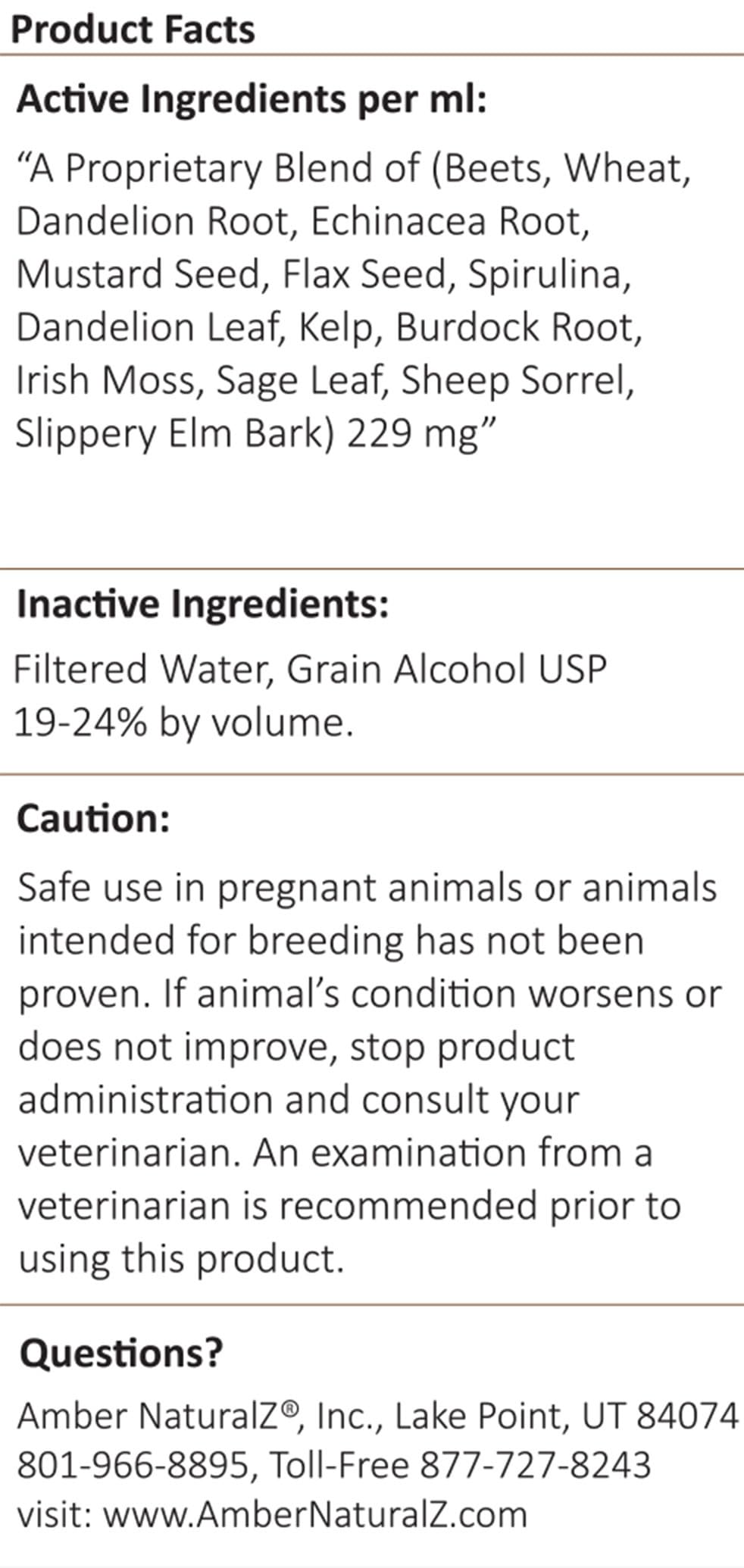 AMBER NATURALZ Radox Blood Support Herbal Blend for Dogs, Cats, Birds, Guinea Pigs, and Rabbits | Herbal Pet Supplement for Circulation and Iron | 1 Fluid Ounce Glass Bottle | Manufactured in The USA