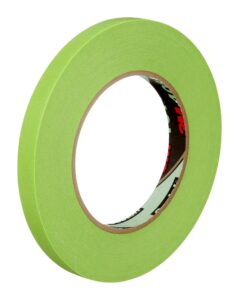 3m 401+ high performance masking tape, 0.50 inch x 60 yards, green