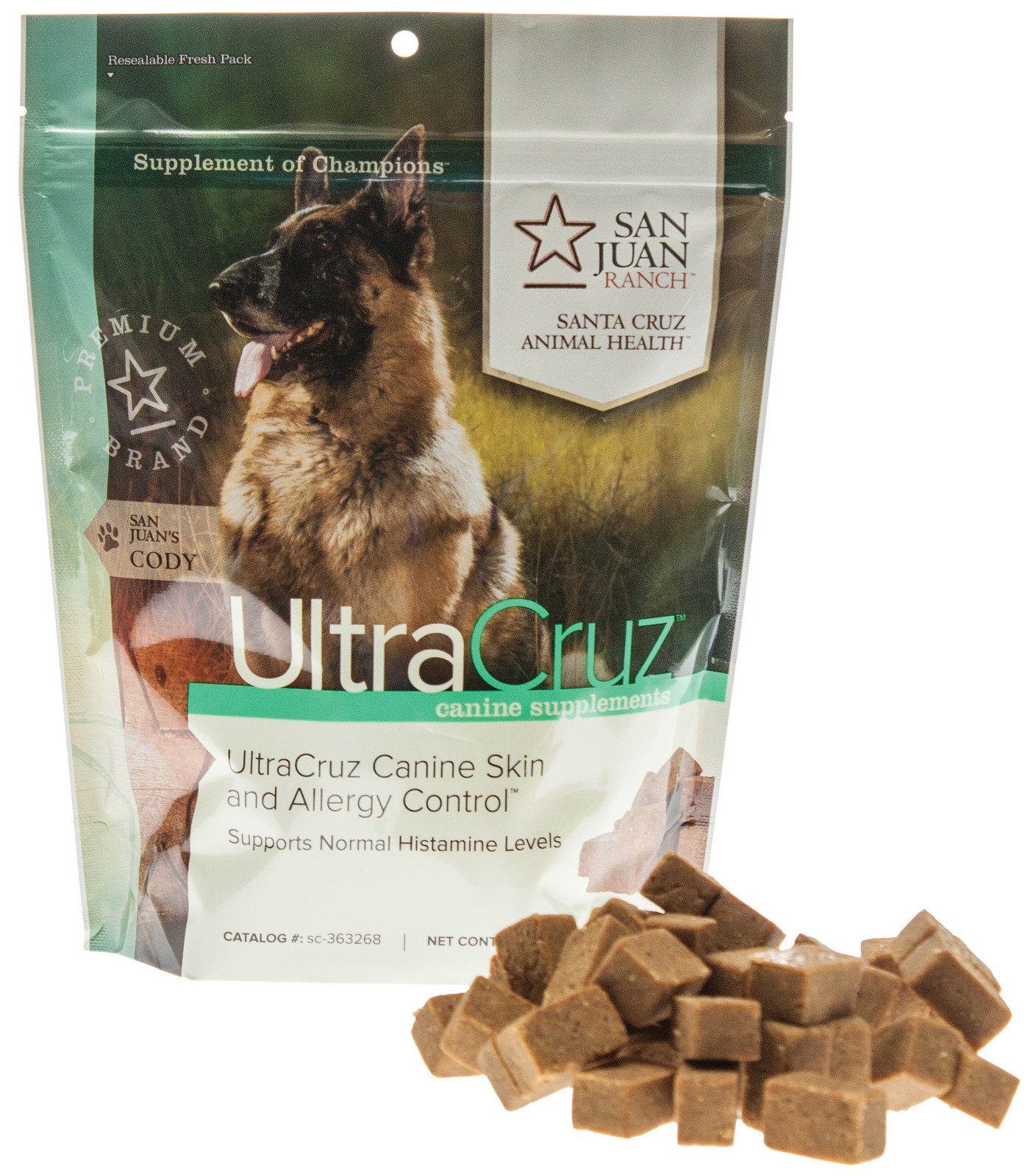 UltraCruz - sc-363268 Canine Skin and Allergy Supplement for Dogs, 120 Tasty Chews