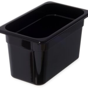 Carlisle FoodService Products 3088203 StorPlus High Heat Food Pan, 6" Deep, Quarter Size, Black