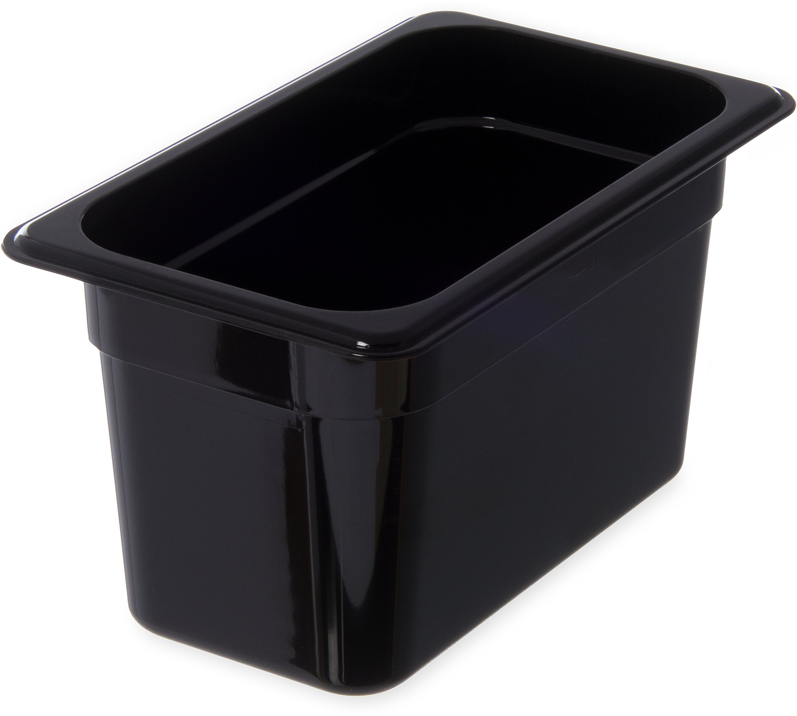 Carlisle FoodService Products 3088203 StorPlus High Heat Food Pan, 6" Deep, Quarter Size, Black