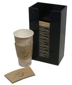 rcs plastics coffee cup sleeve or hot cup holder tall dispenser organizer for hot drink cups (3015)