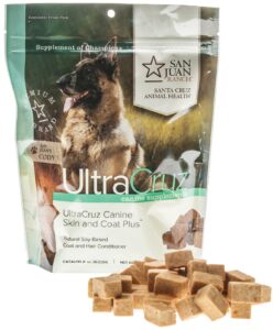 ultracruz canine skin and coat supplement for dogs, 120 tasty chews