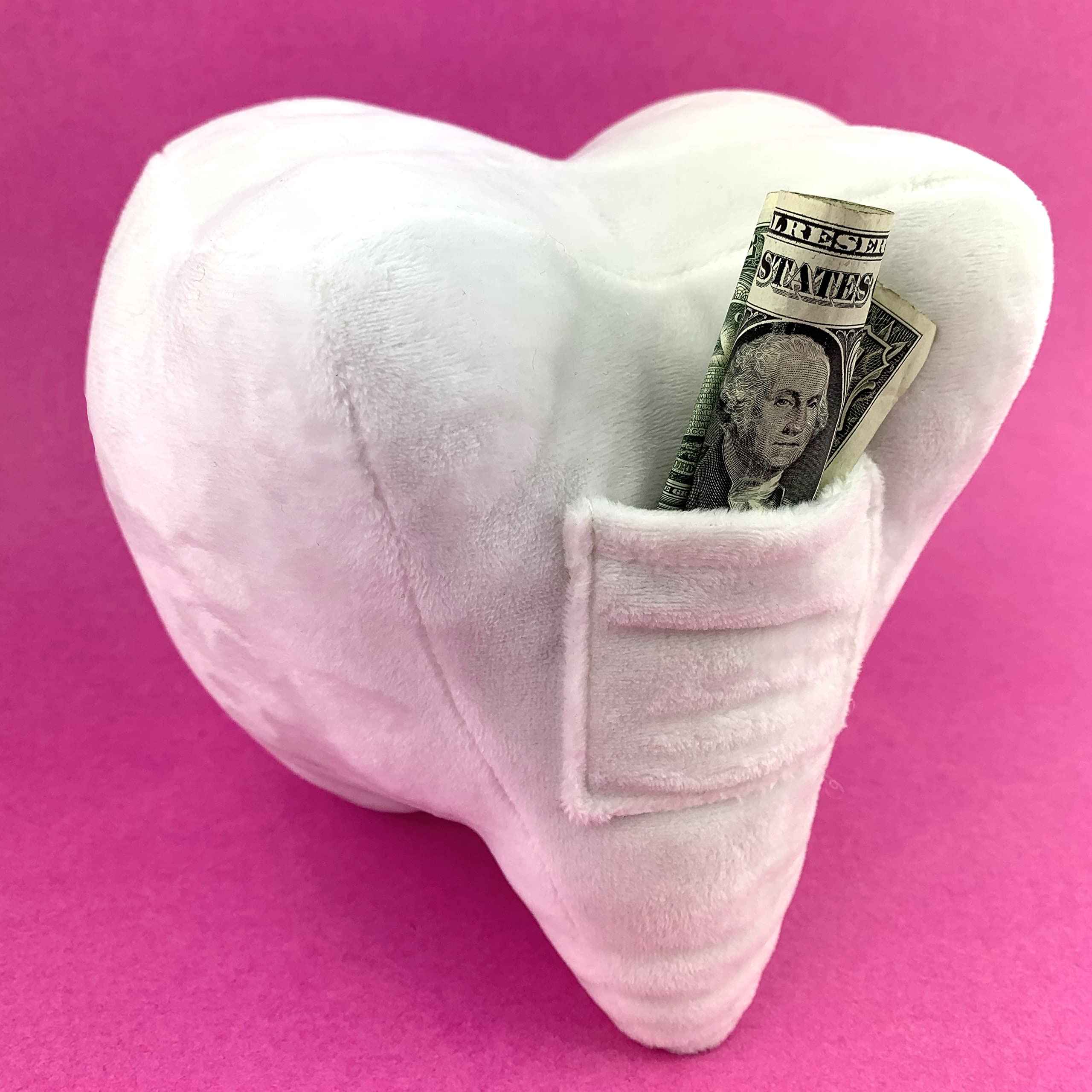 I Heart Guts Tooth Plush - You Can’t Handle The Tooth - 7” Tooth Pillow with Pocket, Great Dental Gifts for Dentists, Dental Hygienists, and Kids