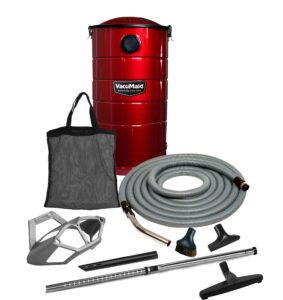 vacumaid gv50rpro professional wall mounted garage and car vacuum with 50 ft. hose and tools