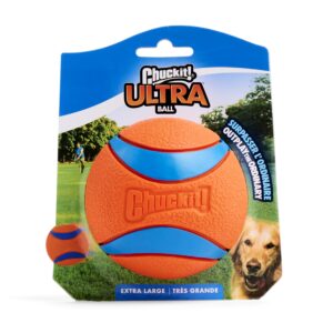 Chuckit! Ultra Ball Dog Toy - Size XL - For Dogs 100+ lbs - Made from Durable Rubber - Super Bouncy - Floats in Water - 3.5-inch Diameter - Pack of 1