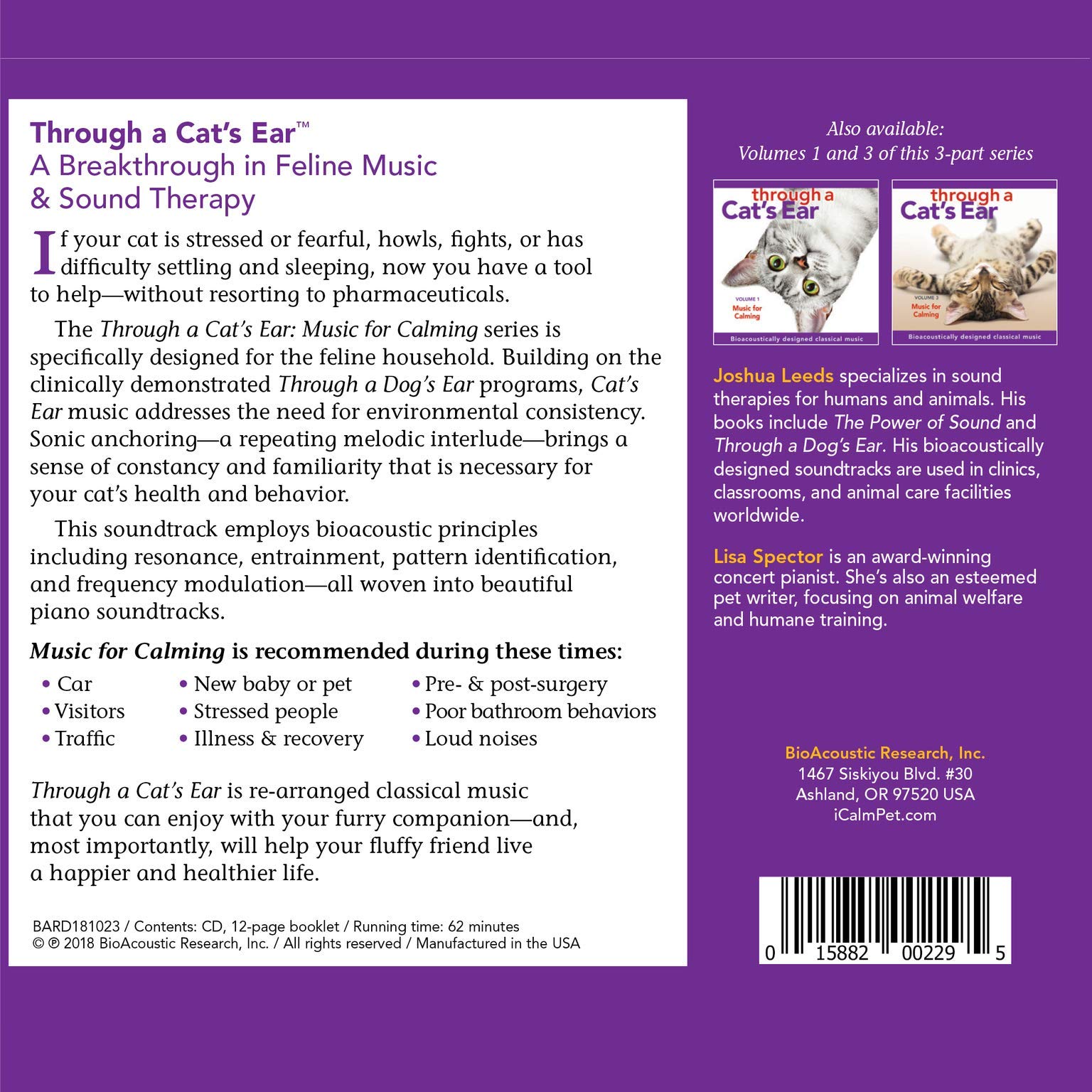 Through A Cat's Ear: Music For Calming Vol.1