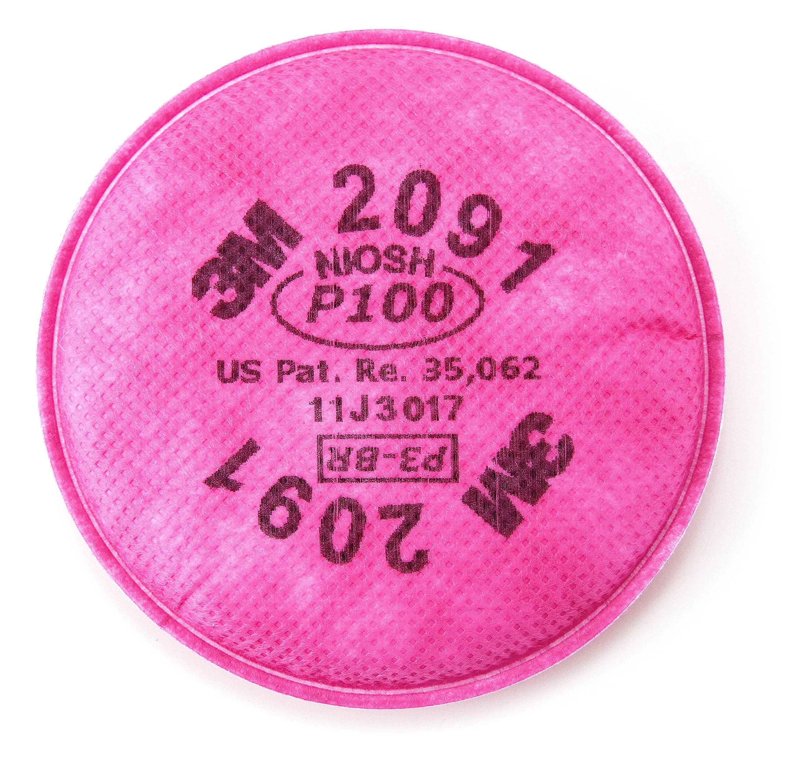 3M P100 Respirator Filter 2091, 50 Pairs, Helps Protect Against Oil and Non-Oil Based Particulates, Lead, Asbestos, Arsenic, MDA