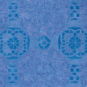 SAFAVIEH Wyndham Collection Accent Rug - 2' x 3', Blue, Handmade Modern Wool, Ideal for High Traffic Areas in Entryway, Living Room, Bedroom (WYD376E)