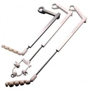 dci 8186 telescoping arm with 4 position holder, white