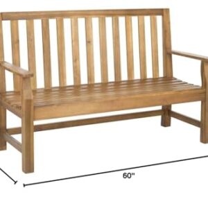 Safavieh Patio Collection Edwin Adirondack Acacia Wood Bench