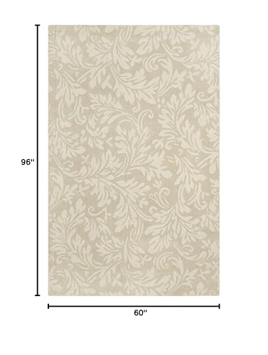 SAFAVIEH Impressions Collection Area Rug - 5' x 8', Sage, Handmade Wool, Ideal for High Traffic Areas in Living Room, Bedroom (IM344C)