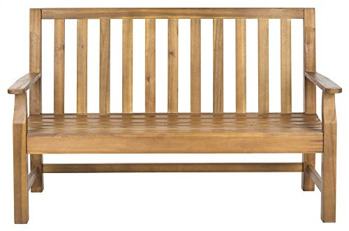 Safavieh Patio Collection Edwin Adirondack Acacia Wood Bench