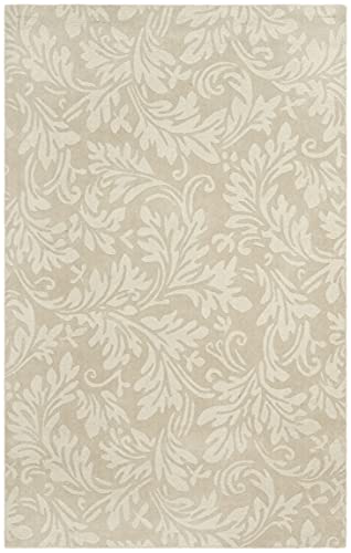 SAFAVIEH Impressions Collection Area Rug - 5' x 8', Sage, Handmade Wool, Ideal for High Traffic Areas in Living Room, Bedroom (IM344C)