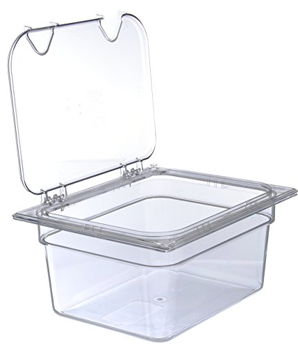 Carlisle FoodService Products Storplus 1/2-Size Food Pan for Catering, Buffets, and Restaurants, Polycarbonate 6 Inches Deep, Clear