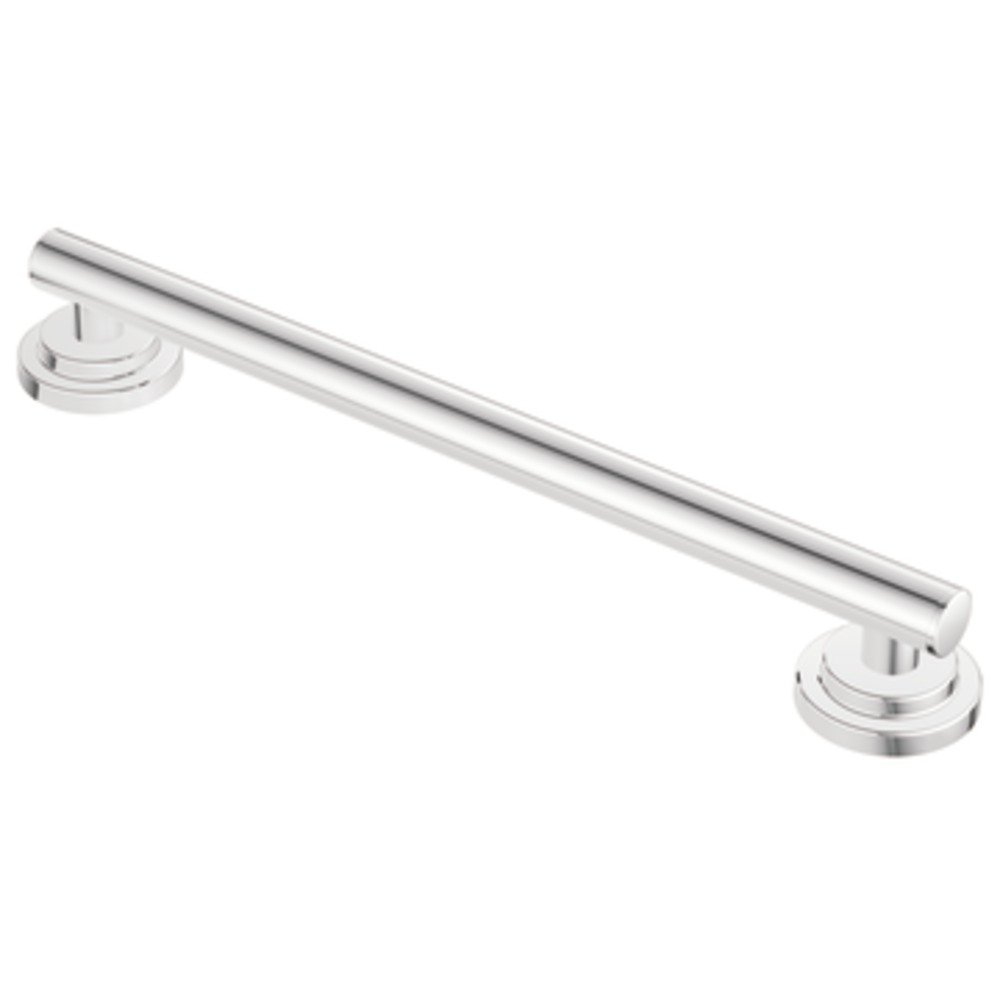 Moen YG0712CH Bathroom Safety 12-Inch Stainless Steel Modern Bathroom Grab Bar, Chrome