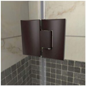 DreamLine Prism Lux 36 5/16 in. D x 36 5/16 in. W, Frameless Hinged Shower Enclosure, 3/8" Glass, Chrome Finish