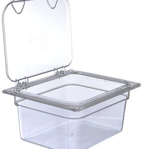 Carlisle FoodService Products Storplus 1/2-Size Food Pan for Catering, Buffets, and Restaurants, Polycarbonate 6 Inches Deep, Clear