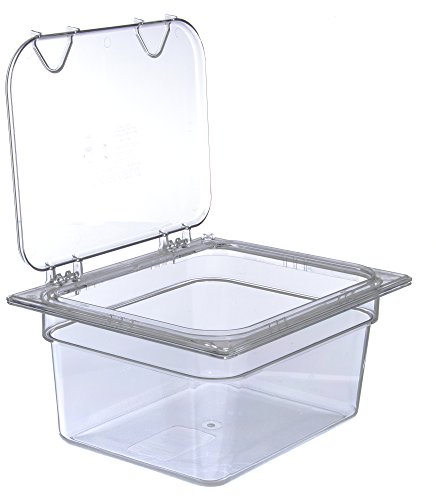 Carlisle FoodService Products Storplus 1/2-Size Food Pan for Catering, Buffets, and Restaurants, Polycarbonate 6 Inches Deep, Clear