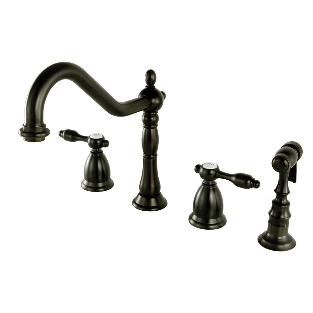 Kingston Brass KS1795TALBS Widespread Kitchen Faucet, Oil Rubbed Bronze