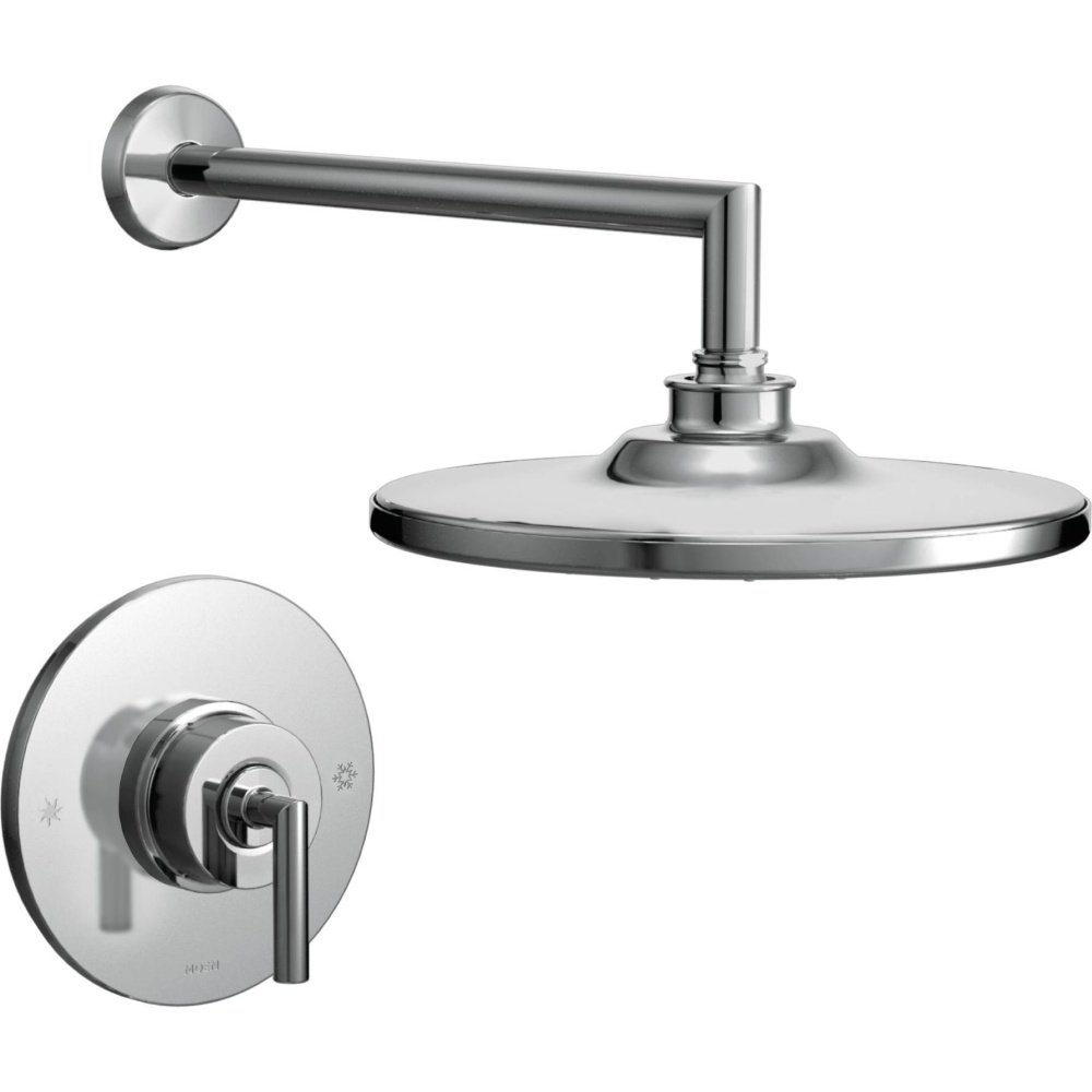 Moen TS22002EP Arris Posi-Temp Pressure Balancing Modern Shower Trim Kit with 10-Inch Eco-Performance Rainshower, Valve Required, Chrome