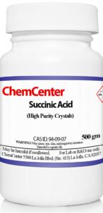 succinic acid, crystalline powder, 500 grams