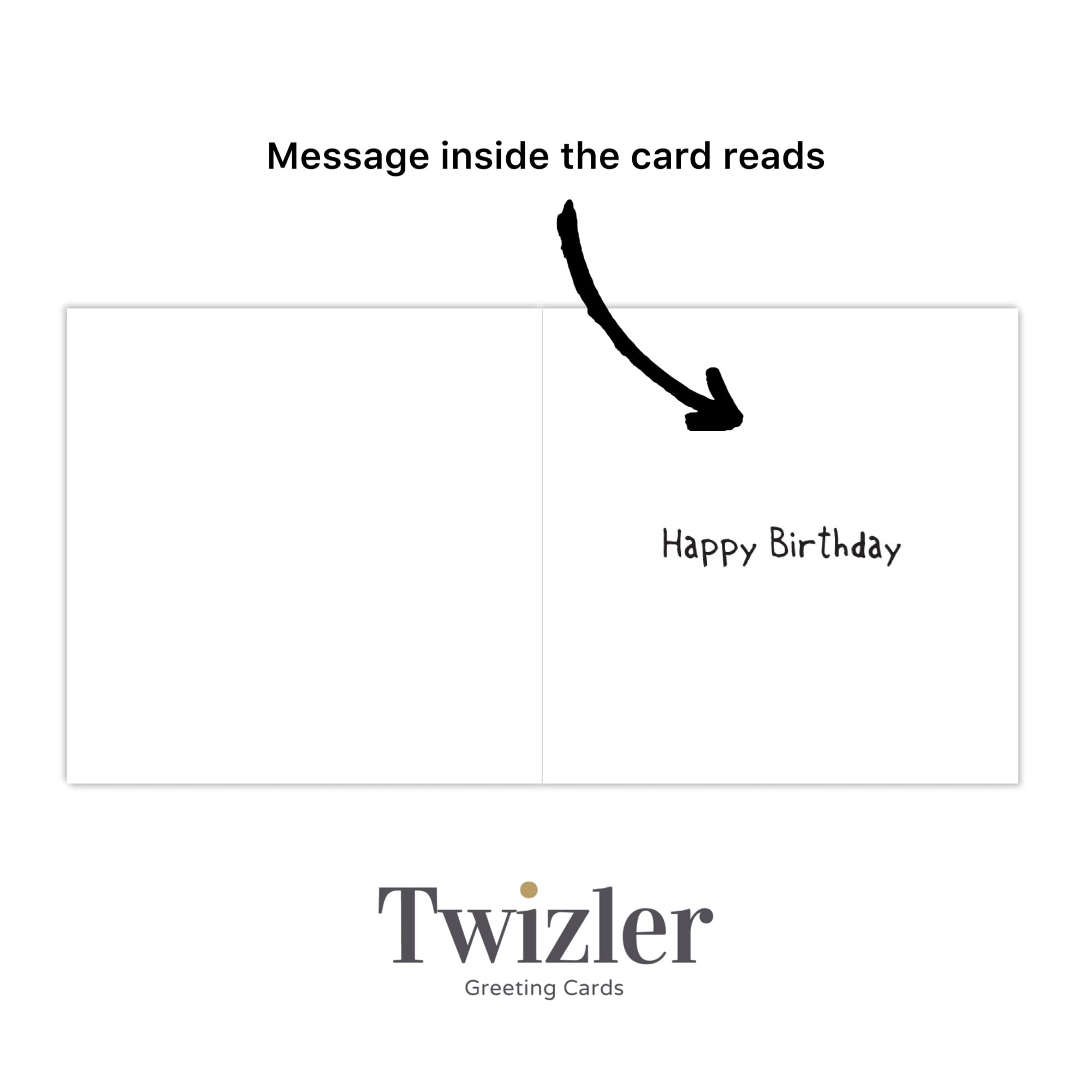 TWIZLER Happy 3rd Birthday Card, Multicolor, 6.1 x 6.1 in