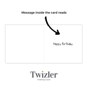 TWIZLER Happy 1st Birthday Card, 6.1 x 6.1 in, Envelope Included, Unisex-Kids