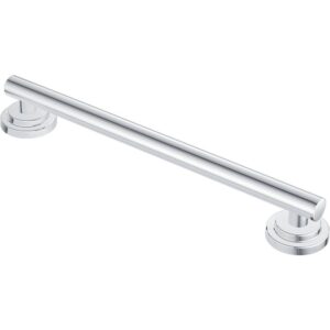 moen yg0712ch bathroom safety 12-inch stainless steel modern bathroom grab bar, chrome