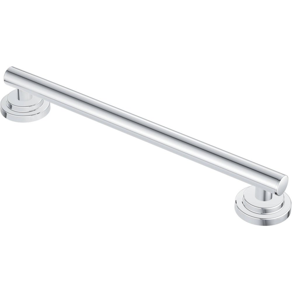 Moen YG0712CH Bathroom Safety 12-Inch Stainless Steel Modern Bathroom Grab Bar, Chrome