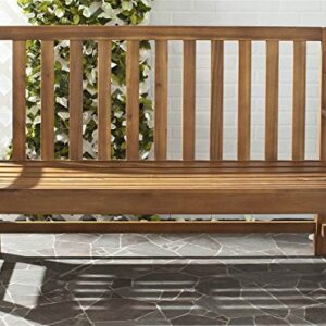 Safavieh Patio Collection Edwin Adirondack Acacia Wood Bench