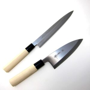 Houcho.com Yanagiba Knife & Deba Knife Set, Sakai Akanezakura