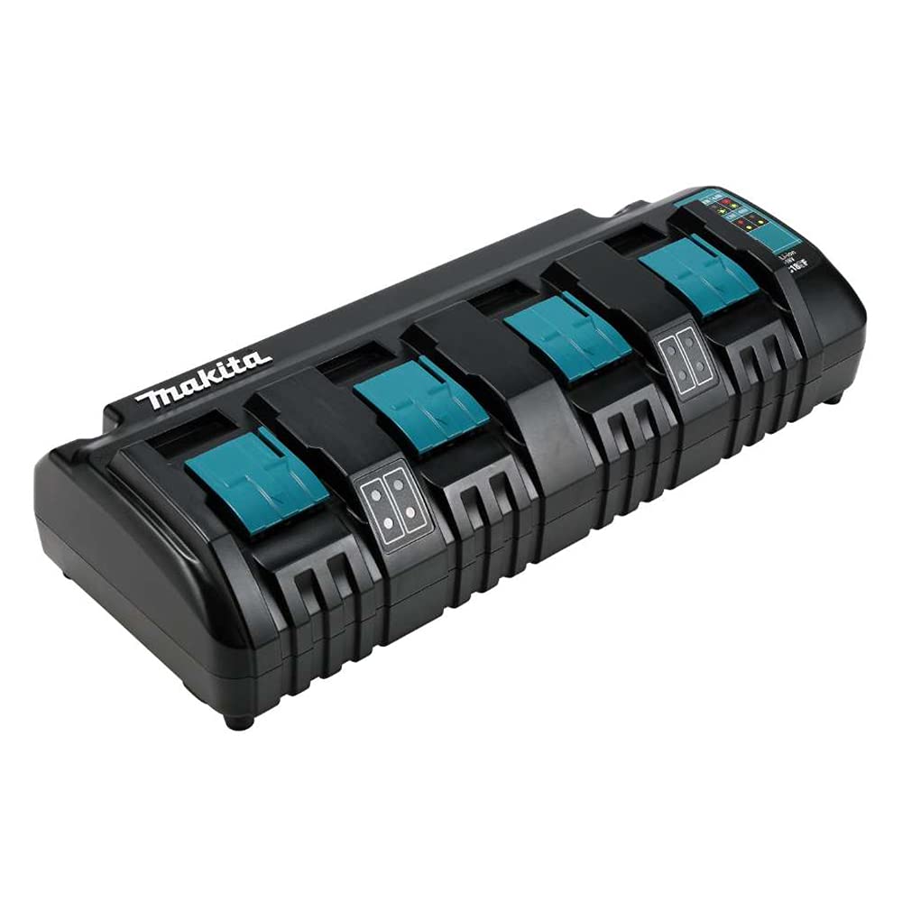 Makita DC18SF 18V Lithium-Ion Rapid Optimum 4-Port Charger, 1-Pack,Black