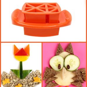 FunBites Food Cutter for Kids, Orange Triangles