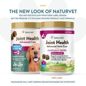 NaturVet Joint Health Level 3 Dog Soft Chew, 15.2 oz., Count of 180, 180 CT