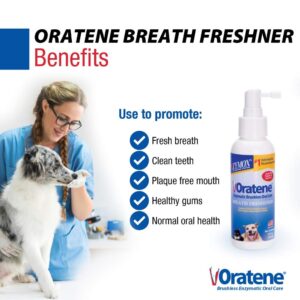 Oratene Brushless Oral Care Breath Freshener for Dogs and Cats, 4oz