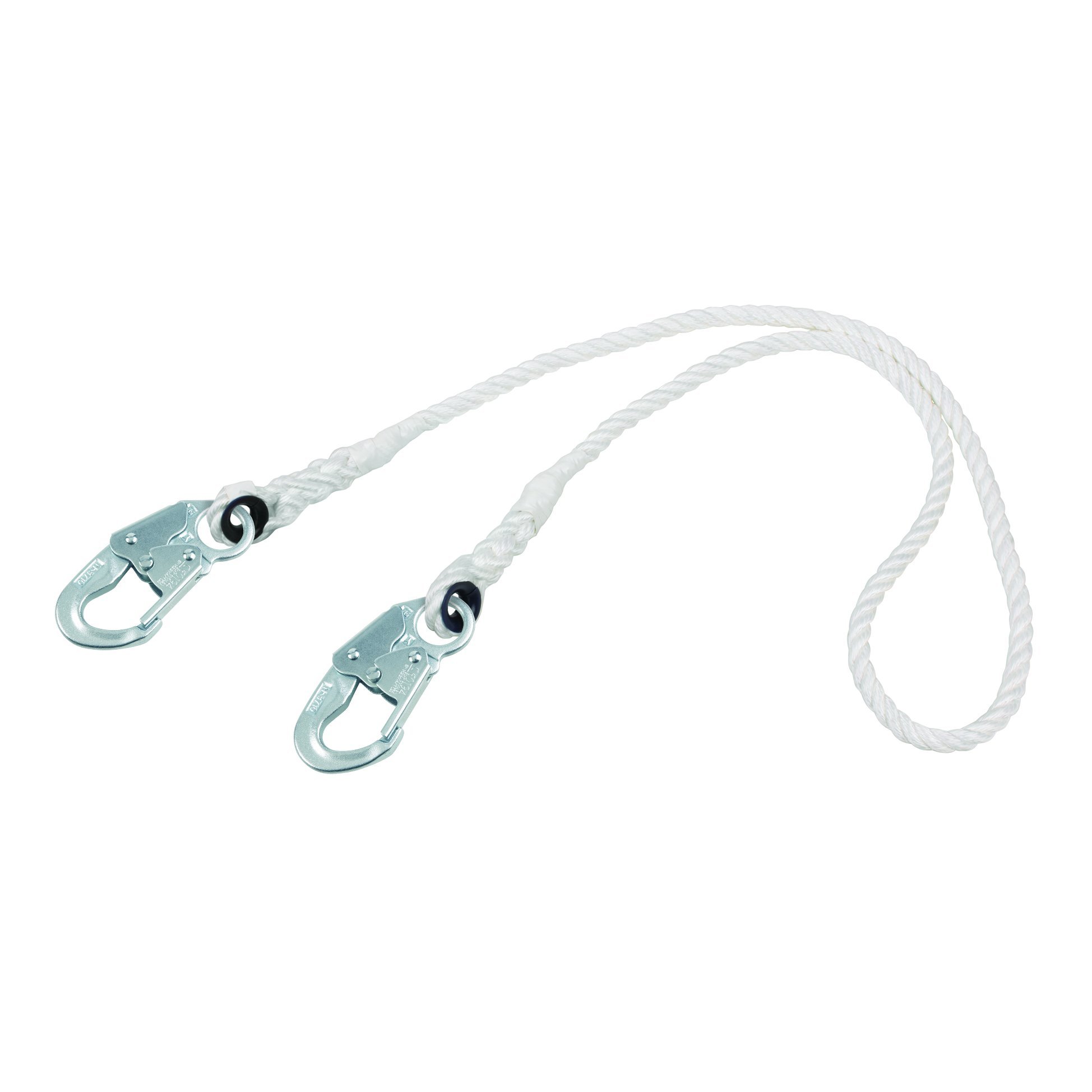 3M Protecta PRO 1385501 Rope Restraint Lanyard, 6', White, 2 Snap Hooks, 310 lb. Capacity