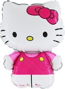 30 inch hello kitty dressed in pink foil balloon (cs136)