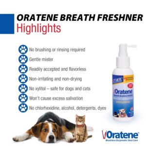 Oratene Brushless Oral Care Breath Freshener for Dogs and Cats, 4oz