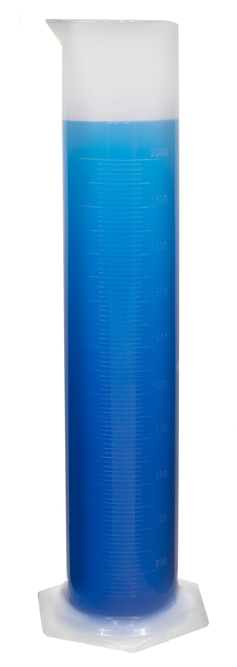 Polypropylene Graduated Cylinder, circular Base, 2000ml