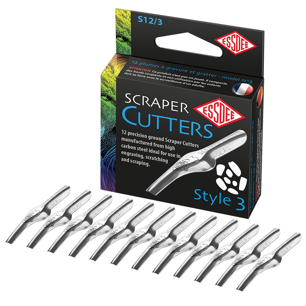 Essdee Scraperboard Cutter: shape no 3, box of 12 (requires a handle/holder)