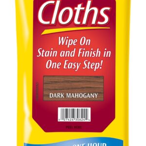 Minwax 308240000 Wood Finishing Cloths, Dark Mahogany, 8 Piece